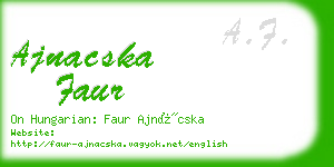 ajnacska faur business card